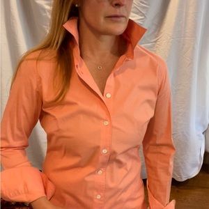 JCREW long sleeve button down shirt. Stiff collar. Like new! Small.